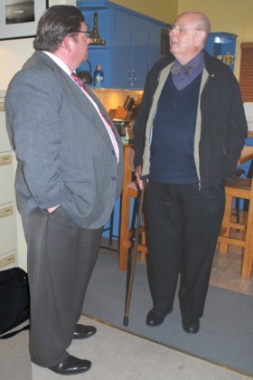 Barclay Wright with piano roll artist Glenn Amer, at an ACMMI meeting February 2013